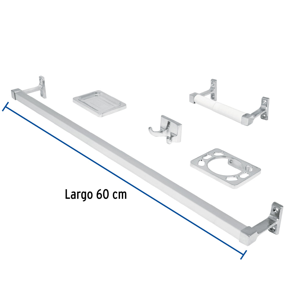 JUEGO ACCESORIOS PARA BAÑO 5 PIEZAS FOSET BASIC MCA TRUPER