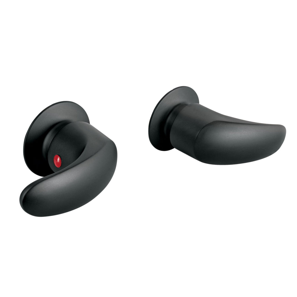 JUEGO DE 2 MANERALES GRANDES PALANCA NEGRO MATE FOSET AQUA