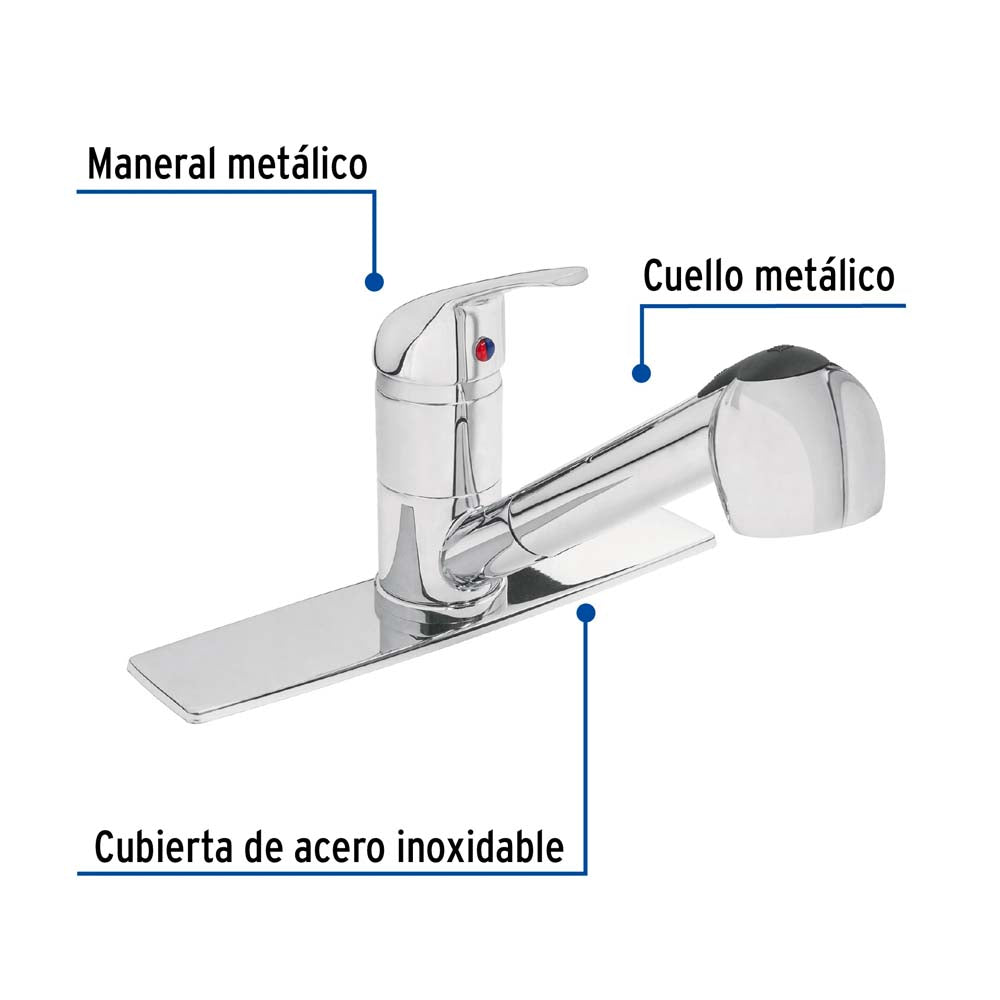 MONOMANDO PARA FREGADERO CUELLO EXTRAIBLE FOSET AQUA