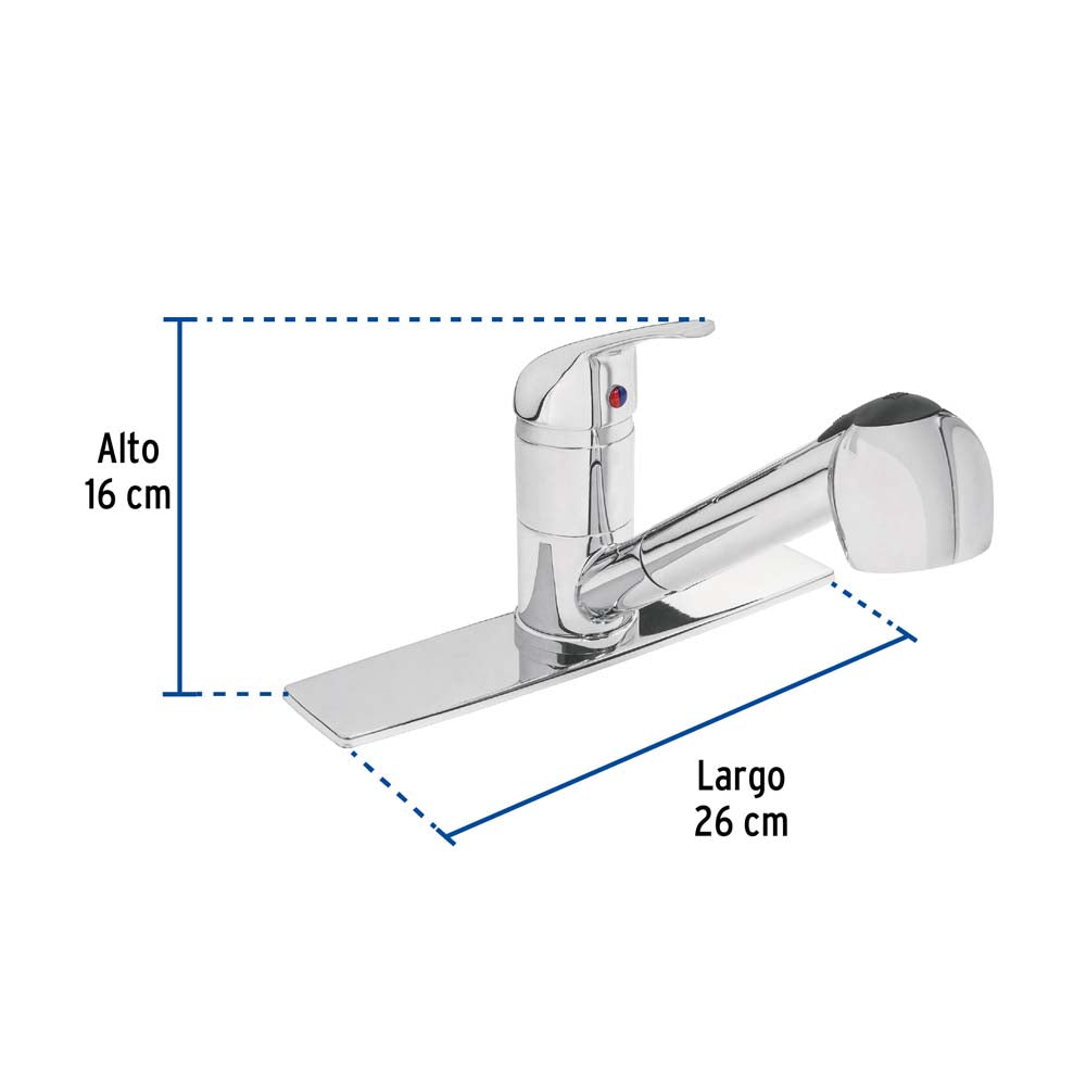 MONOMANDO PARA FREGADERO CUELLO EXTRAIBLE FOSET AQUA