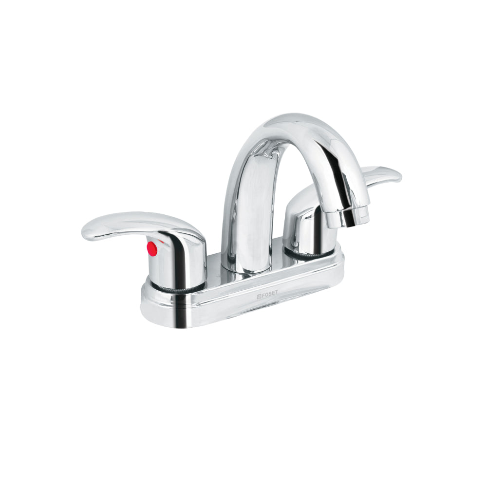 MEZCL. LAVABO MANERALES PALANCA CUELLO ALTO ACERO INOX FOSET AQUA