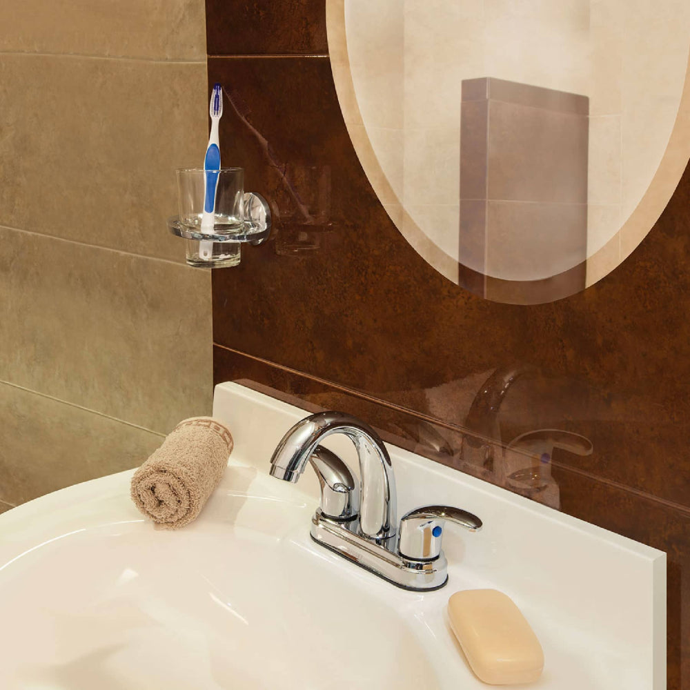 MEZCL. LAVABO MANERALES PALANCA CUELLO ALTO ACERO INOX FOSET AQUA