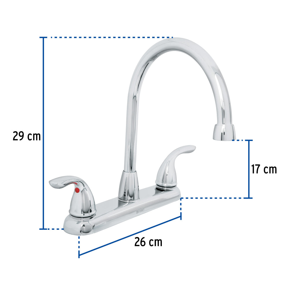 MEZCLADORA PARA FEGRADERO CUELLO ALTO 8" FOSET AERO
