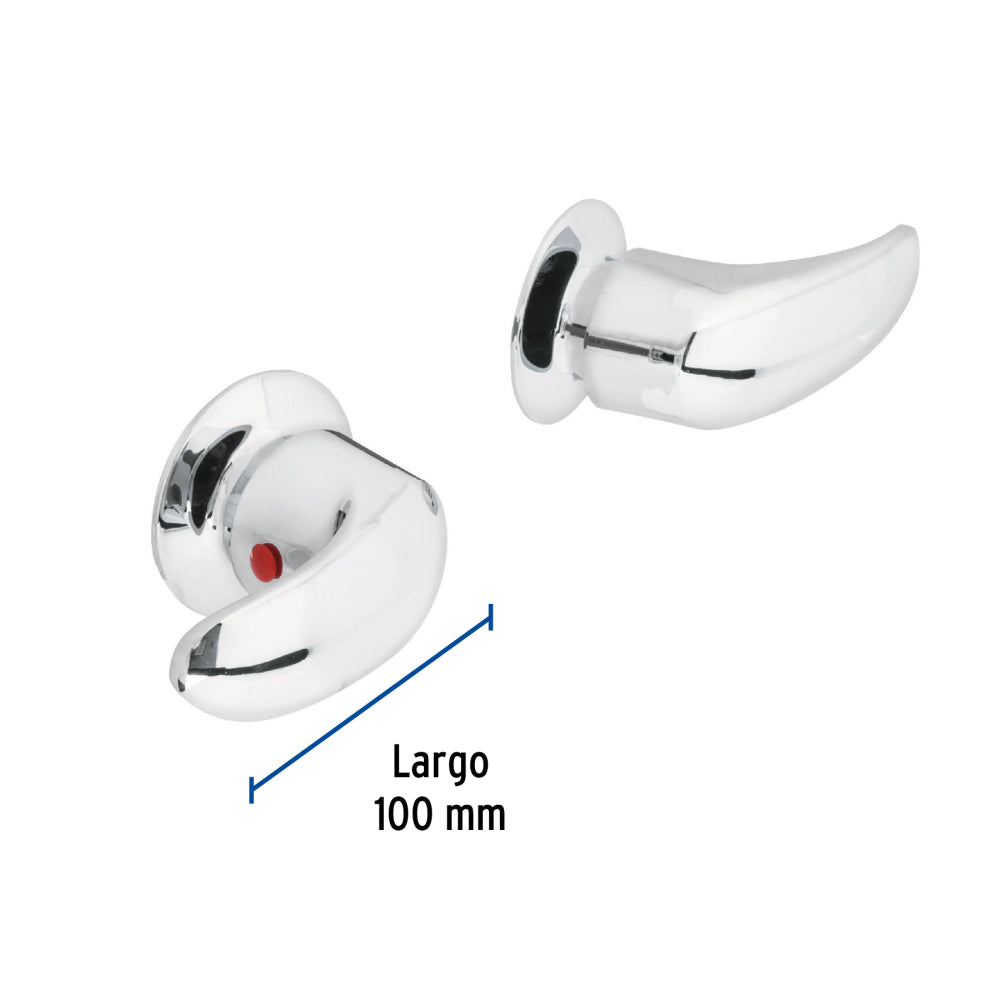 JUEGO 2 PIEZAS MANERALES GRANDES PALANCA EMPOTRAR FOSET AQUA