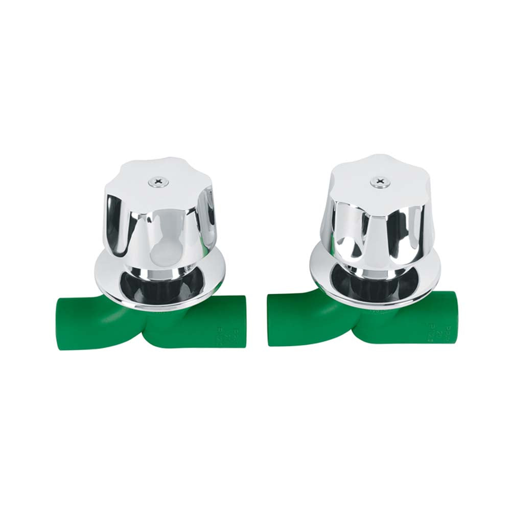 LLAVE DE EMPOTRAR PARA REGADERA DE PPR (2 PZAS) MCA TRUPER FOSET HIDROFLOW