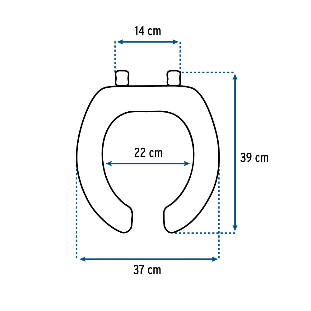 ASIENTO PARA WC 40 CM BLANCO FOSET AQUA