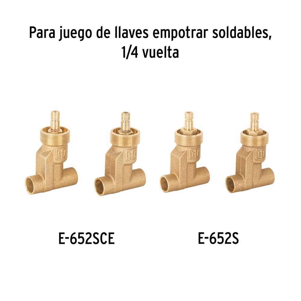 CAJA CON 2 MANERALES ACABADO SATÍN PARA REGADERA FOSET ELEMENT