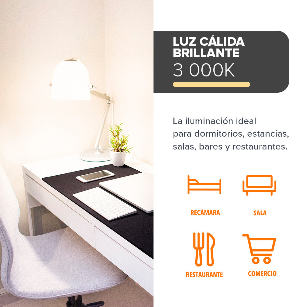 LAMPARA FIL 4.5W 30K CRI90 E27 G45 APERLADO