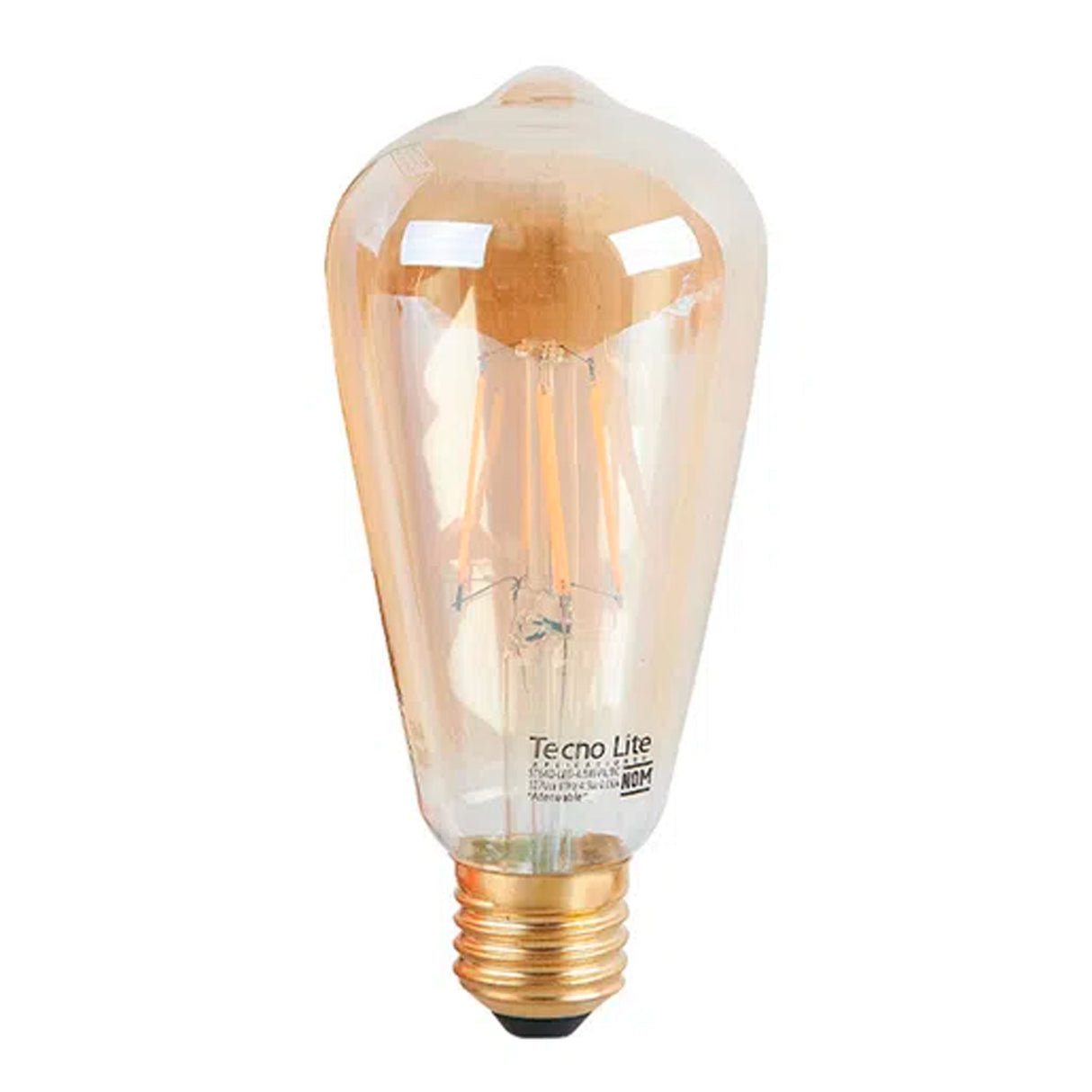 FOCO LED TECNOLITE VINTAGE FILAMENTO ATENUABLE 4.5W LUZ SUAVE CÁLIDA BASE E27 4DST64LEDFC27VH