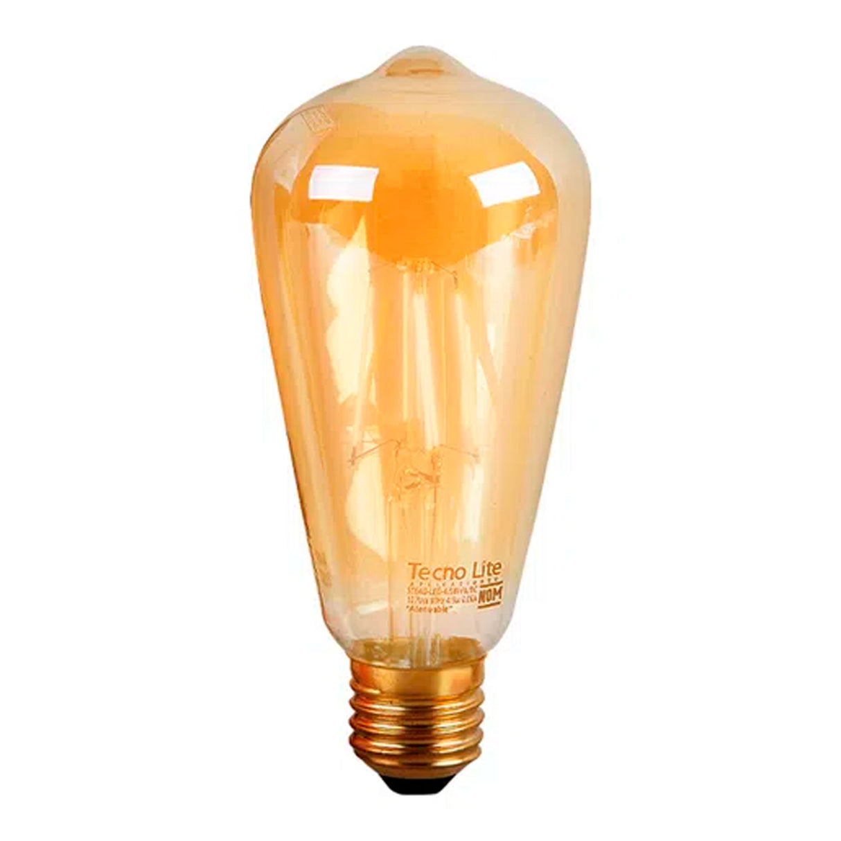FOCO LED TECNOLITE VINTAGE FILAMENTO ATENUABLE 4.5W LUZ SUAVE CÁLIDA BASE E27 4DST64LEDFC27VH