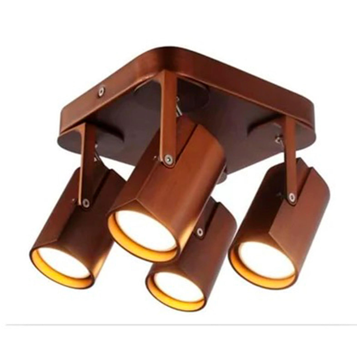 LUMINARIO TECHO CANOPE 4 LUCES GU10 LED 4X3W 110-130V 3000K NEGRO CLASS *** EXHIBIDO ***