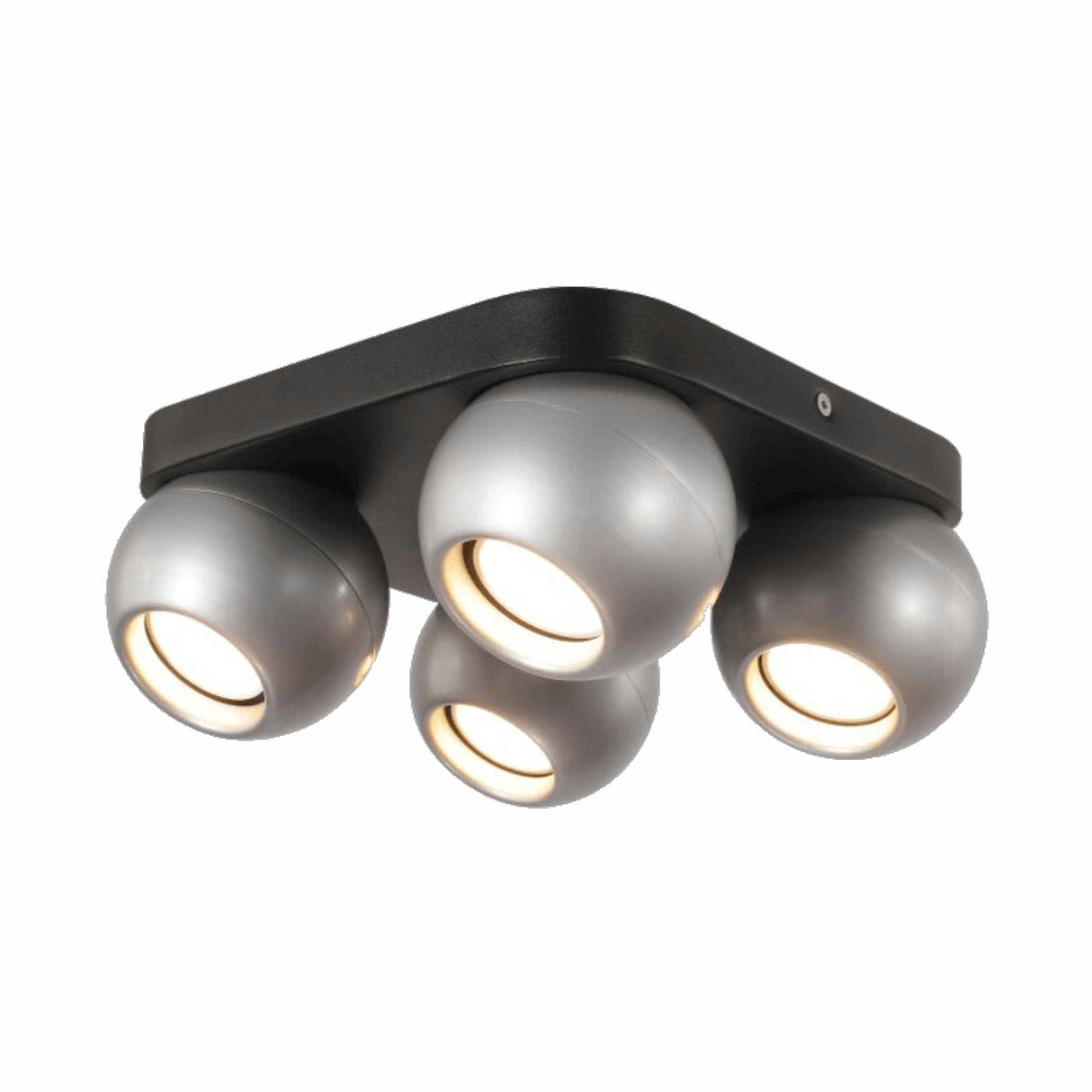 LUMINARIO TECHO CANOPE 4 LUCES GU10 LED 4X3W 110-130V 3000K SATIN/NEGRO CLASS *** H.A.E. 2021 ***