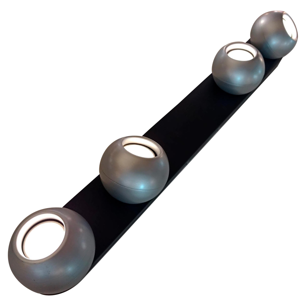 LUMINARIO TECHO CANOPE 4 LUCES LINEAL GU10 LED 4X3W 110-130V 3000K SATIN/NEGRO CLASS *** H.A.E. 2021 ***