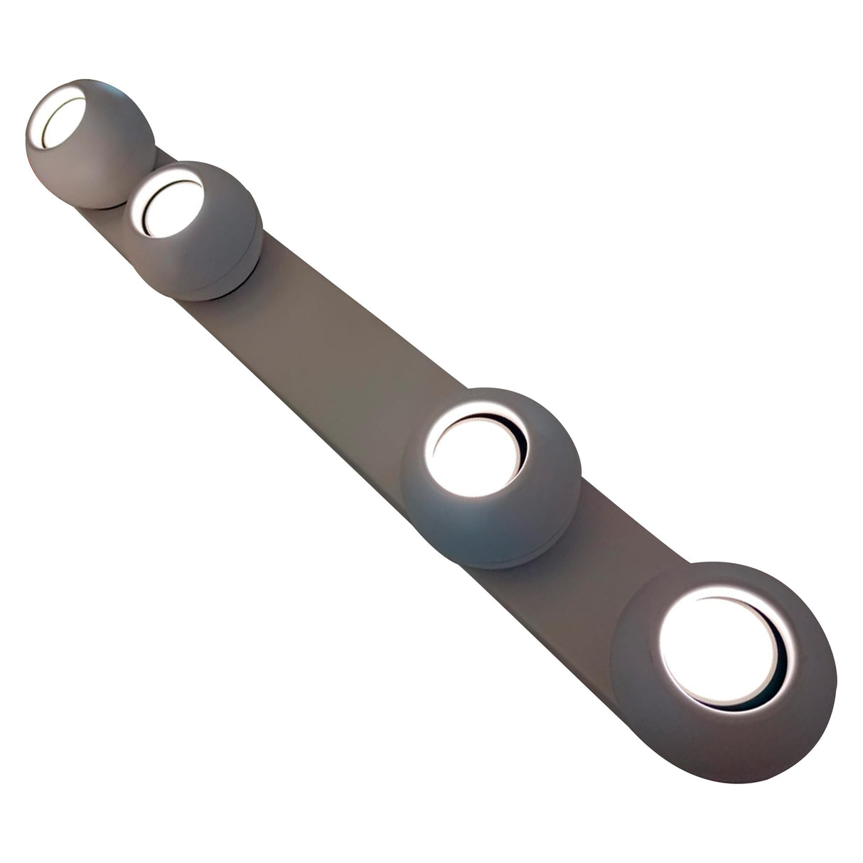 LUM TECHO CANOPE 4 LUCES LINEAL GU10 LED 4X3W 3000K BLANCO CLASS *** H.A.E. 2021 ***