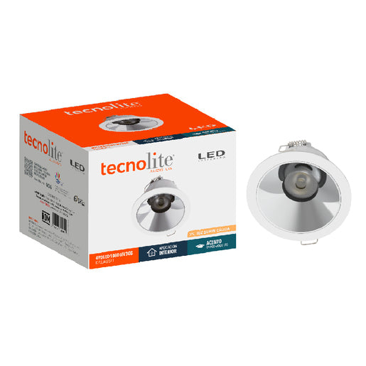 LUMINARIO INT. EMPOT. TECHO 4W/100-240V. 3000K BLANCO LUZ SUAVE CALIDA KALAUSI I ***TECNOLITE HAE***