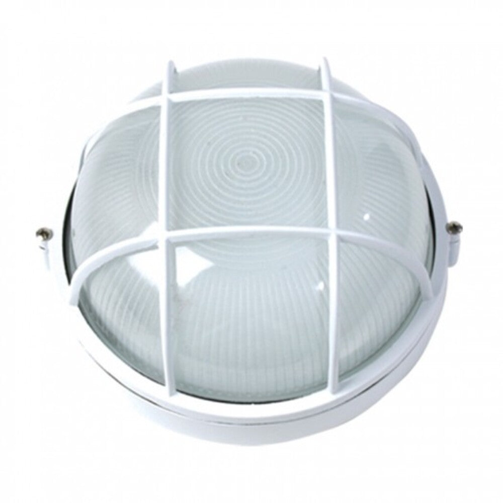 LUMINARIO SOBREPONER NAUTICA REDONDA E27 GDE CON GUARDA BLANCA CALUX