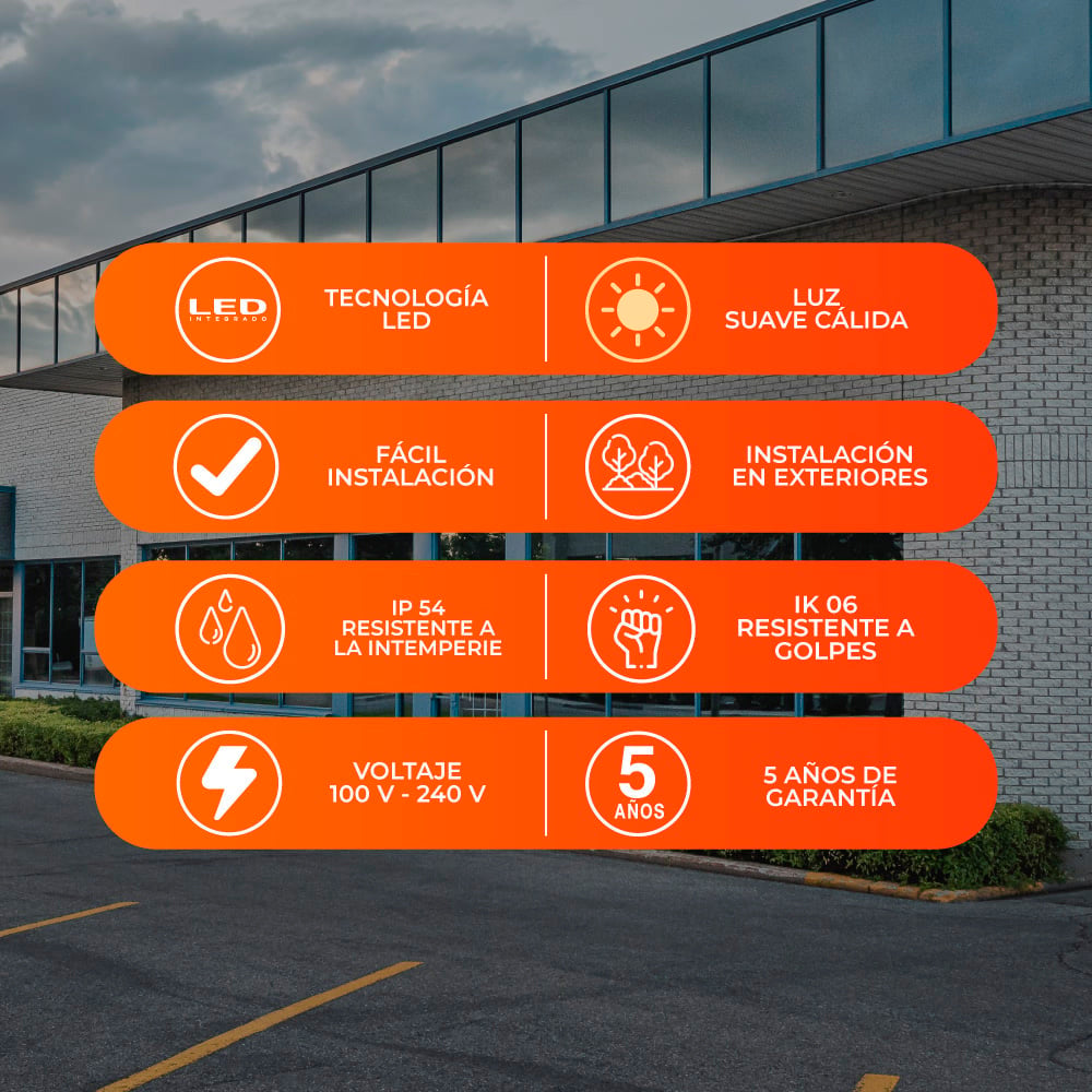 EXT LED 50W100-240V3496LM3000K GRIS