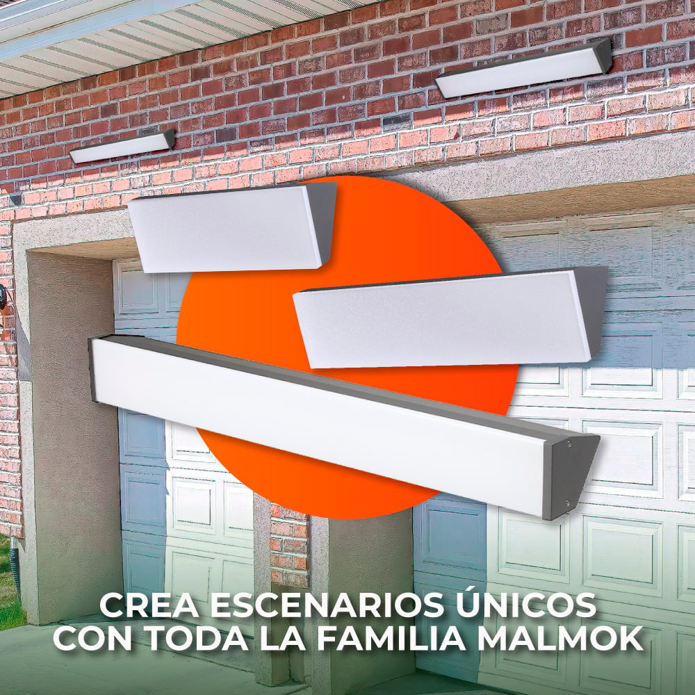 LAMPARA DE PARED ARBOTANTE LED EXTERIOR 50 W LUZ CALIDA BRILLANTE IP54 IK06 NO ATENUABLE LED INTEGRADO