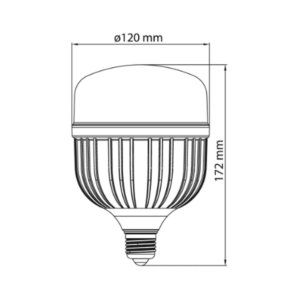 LAMPARA LED 50W 100-240V 4500 LM CRI80 25000HR E27 BLANCO