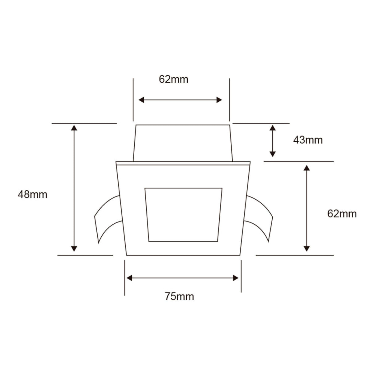 LÁMPARA DE INTERIOR EMPOTRABLE ALBA TECNOLITE BASE GY6.35 PARA FOCO JCD BLANCO