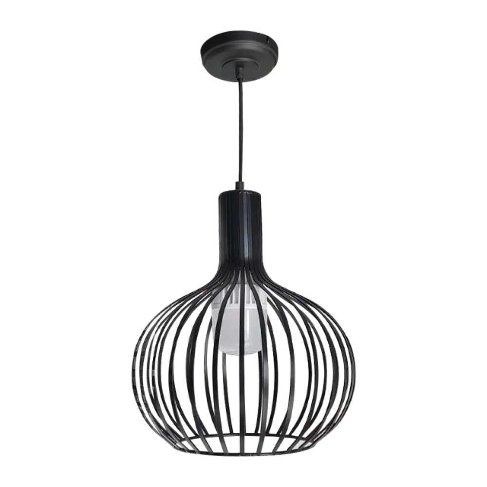 SLP LUMINARIO DECORATIVO PARA SUSPENDER BASE E26 ACABADO NEGRO ACABADO DE HIERRO MCA PHILCO *** HAE ***