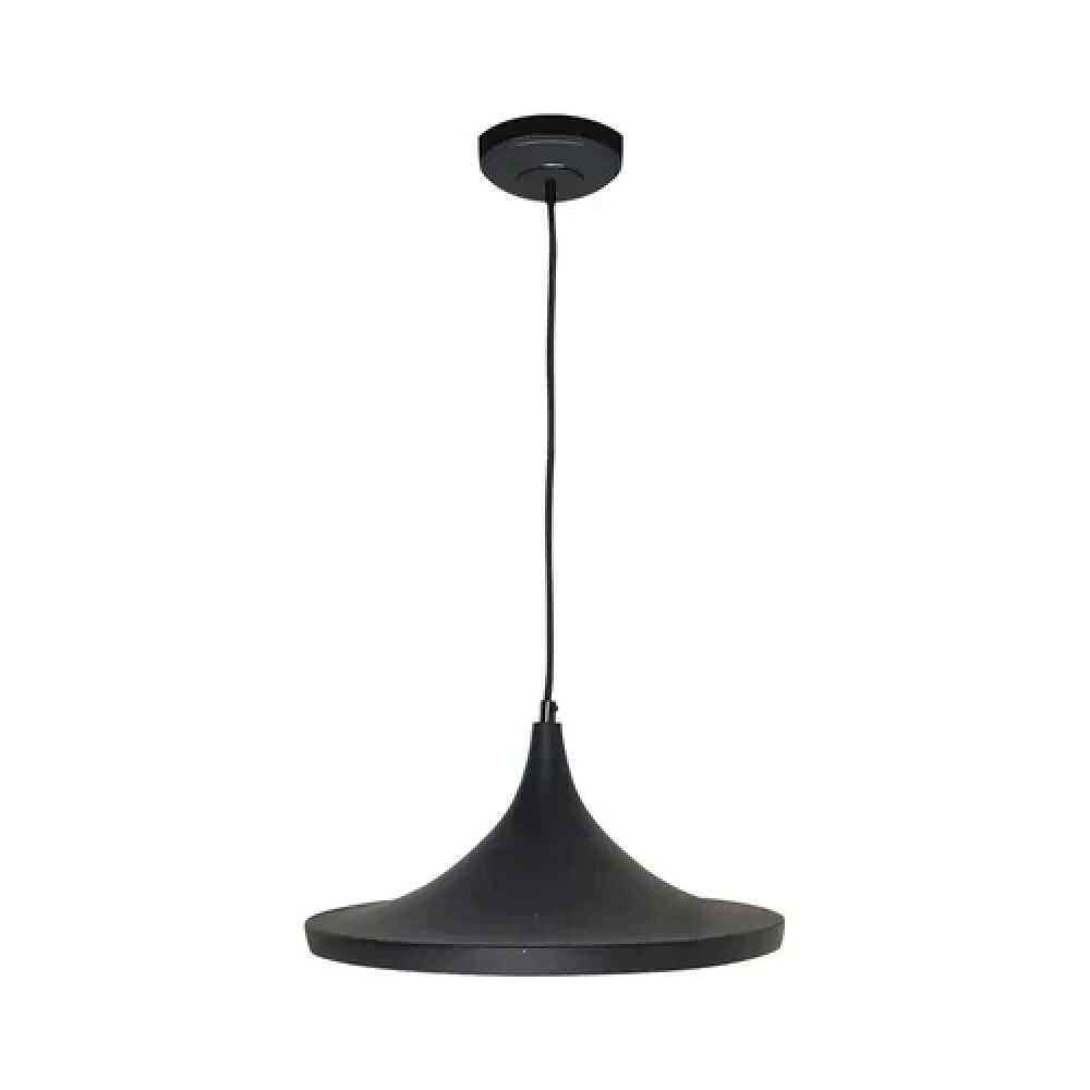 SLP LUMINARIO DECORATIVO PARA SUSPENDER BASE E26 ACABADO NEGRO APLANADO INT COBRE MCA PHILCO