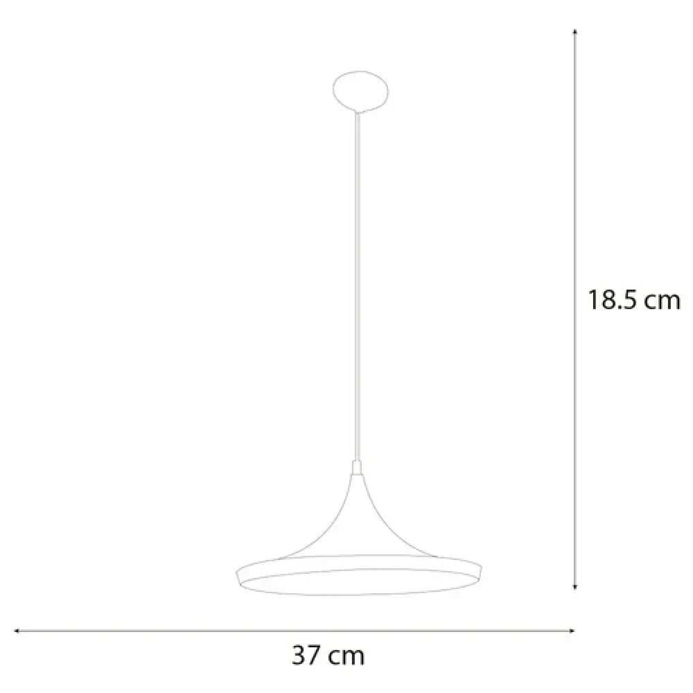 SLP LUMINARIO DECORATIVO PARA SUSPENDER BASE E26 ACABADO NEGRO APLANADO INT COBRE MCA PHILCO