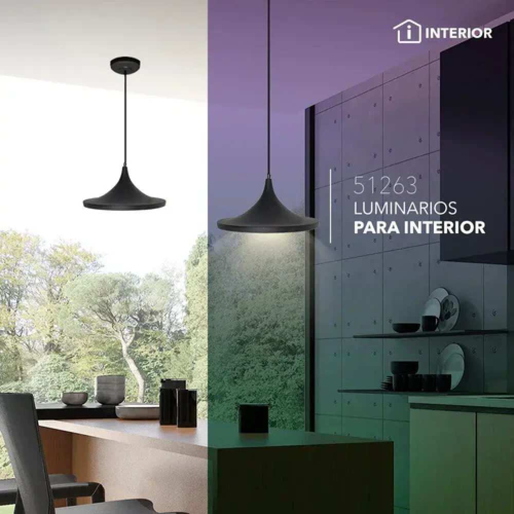 SLP LUMINARIO DECORATIVO PARA SUSPENDER BASE E26 ACABADO NEGRO APLANADO INT COBRE MCA PHILCO