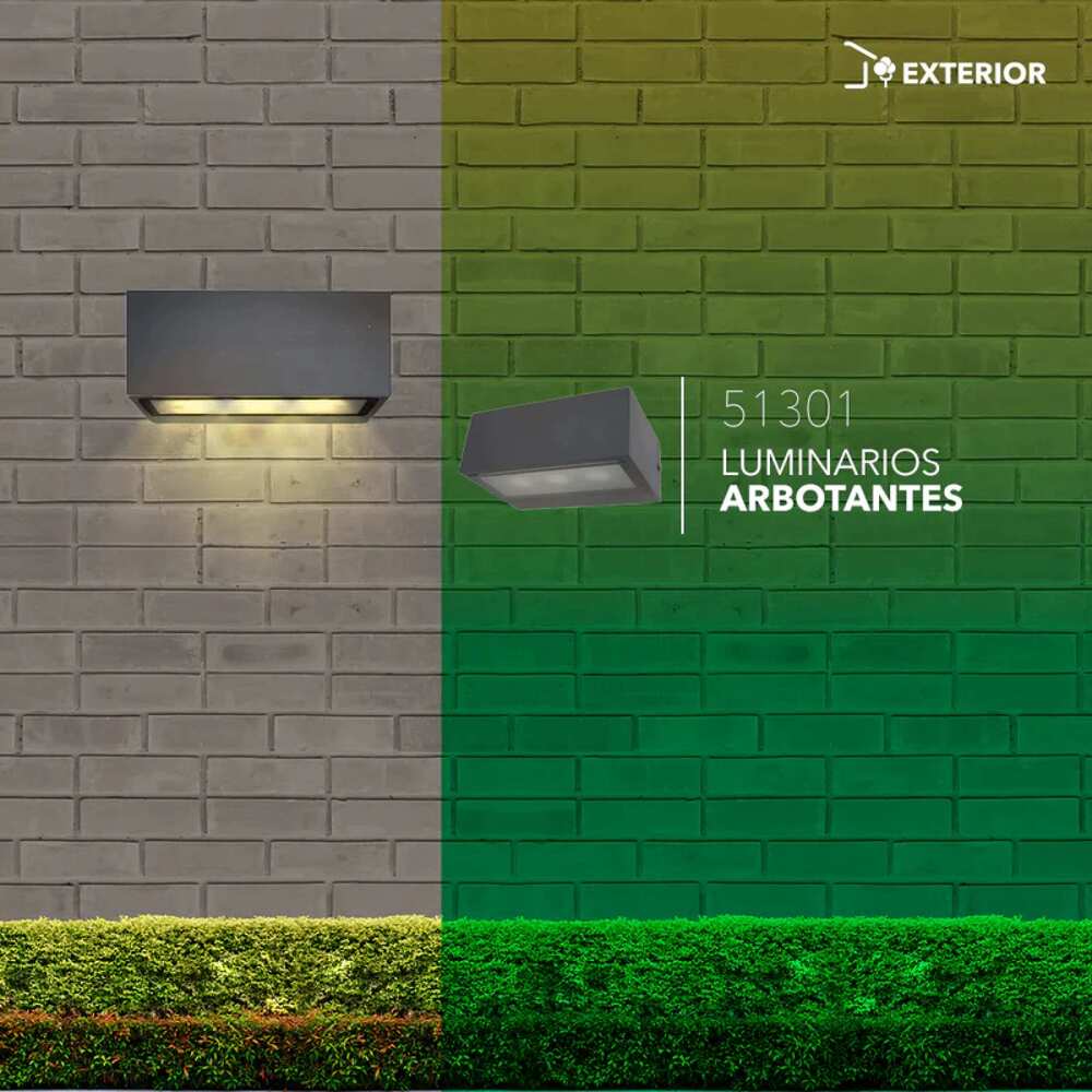 SLP LUMINARIO DE PARED LED 8W LUZ DIRECTA 100-240V 3000K IP4 MCA PHILCO *** HAE ***