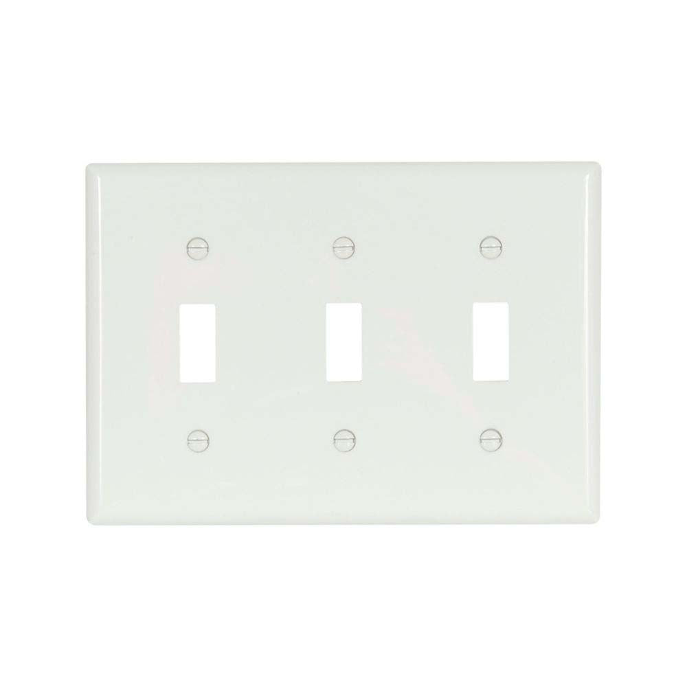 PLACA 3 MOD. BLANCO P/INT. PALANCA PARED NYLON 5141W-BOX