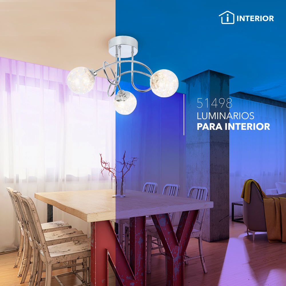 SLP LUMINARIO LED DE SOBREPONER 3 ESFERAS 12W 4000K 90-260V MCA PHILCO *** EXHIBIDO ***