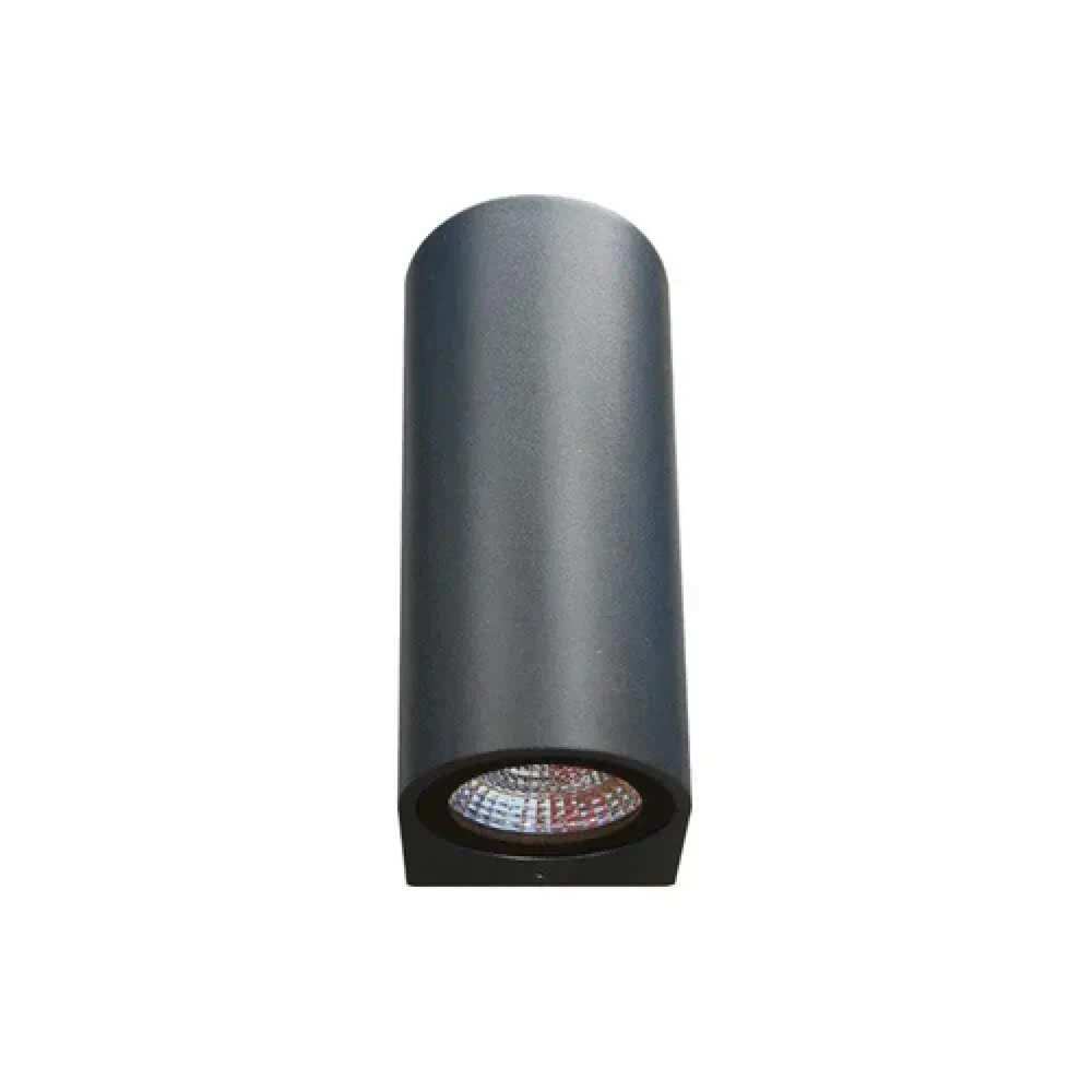 SLP LUMINARIO ARBOTANTE LED COB CILINDRICO 12W LUZ DIRECTA E INDIRECTA 100-260V 3000K 2*760LM IP54 90 IRC>80 CUERPO DE ALUMINIO COLOR NEGRO MCA PHILCO *** HAE ***