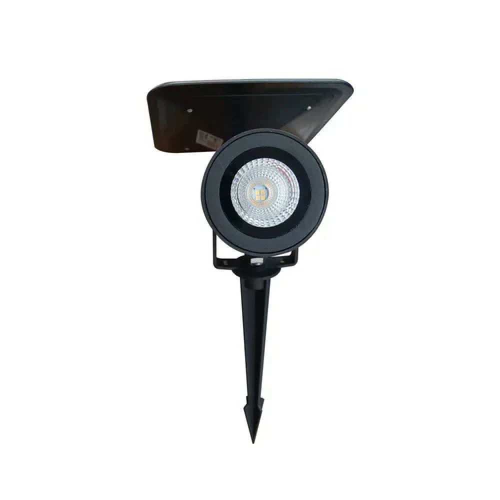 SLP LUMINARIO SOLAR LED COB 2W PARA JARDIN 3500K 300LM IP65 8HR DE LUZ BATERIA LI-ION LITIO CUERPO DE ALUMINIO Y POLICARBONATO COLOR NEGRO MCA PHILCO