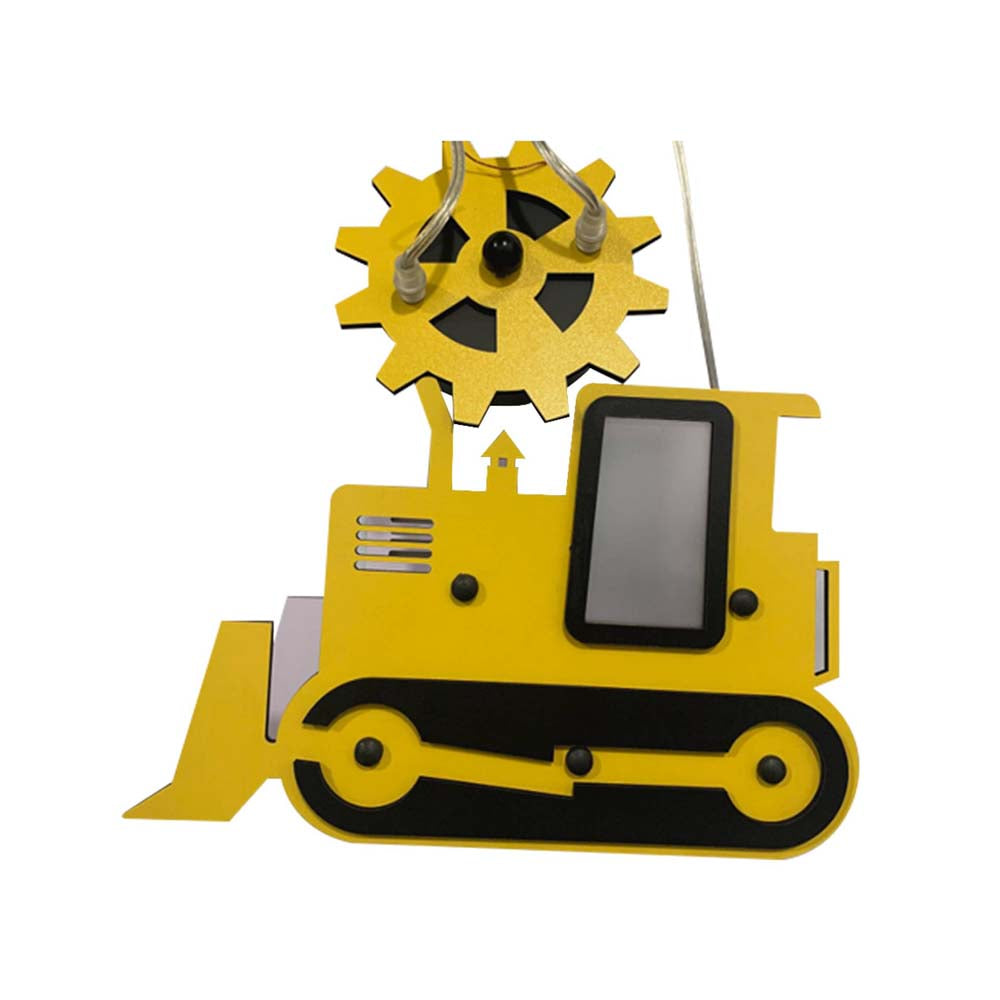 CANDIL COLGANTE DECORATIVO INFANTIL MAQ 1 2X40W E27 AMARILLO Y NEGRO ** NO INCLUYE FOCO** ADIR