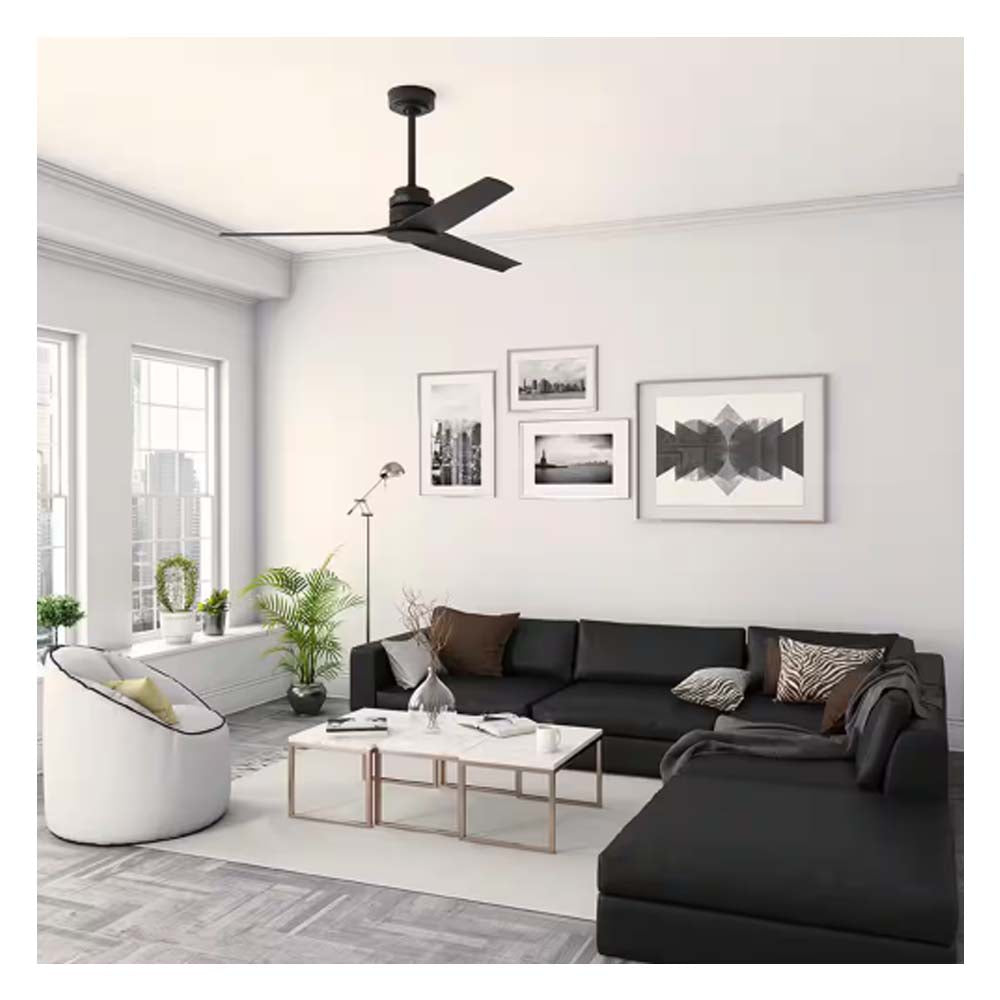 VENTILADOR TECHO 3 ASPAS 52 PULGADAS NOCTURNAL COLOR NEGRO MATE 52720 HUNTER