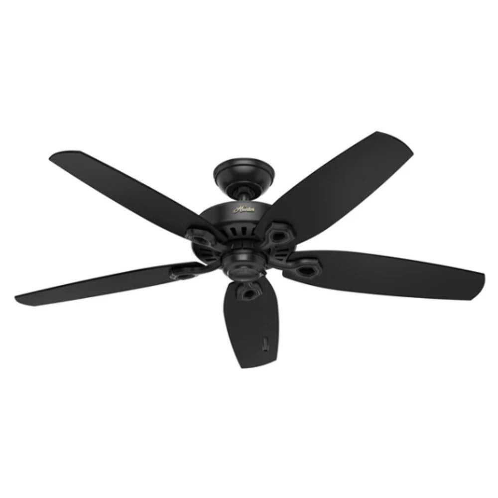 VENTILADOR TECHO 5 ASPAS 52 PULGADAS BUILDER ELITE COLOR NEGRO MATE 53294 HUNTER