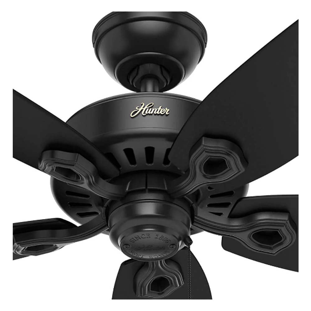 VENTILADOR TECHO 5 ASPAS 52 PULGADAS BUILDER ELITE COLOR NEGRO MATE 53294 HUNTER