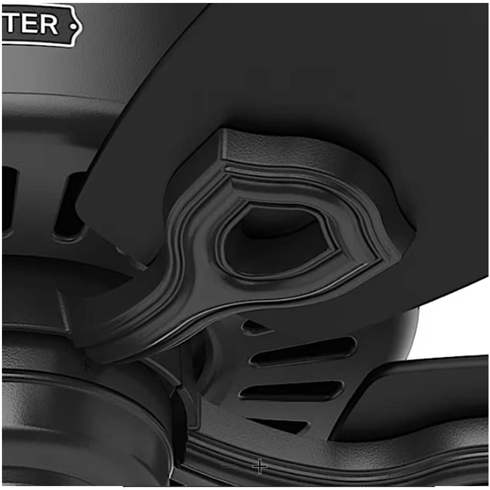 VENTILADOR TECHO 5 ASPAS 52 PULGADAS BUILDER ELITE COLOR NEGRO MATE 53294 HUNTER