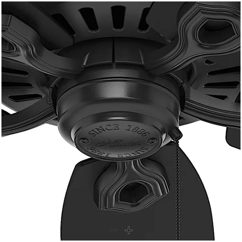 VENTILADOR TECHO 5 ASPAS 52 PULGADAS BUILDER ELITE COLOR NEGRO MATE 53294 HUNTER
