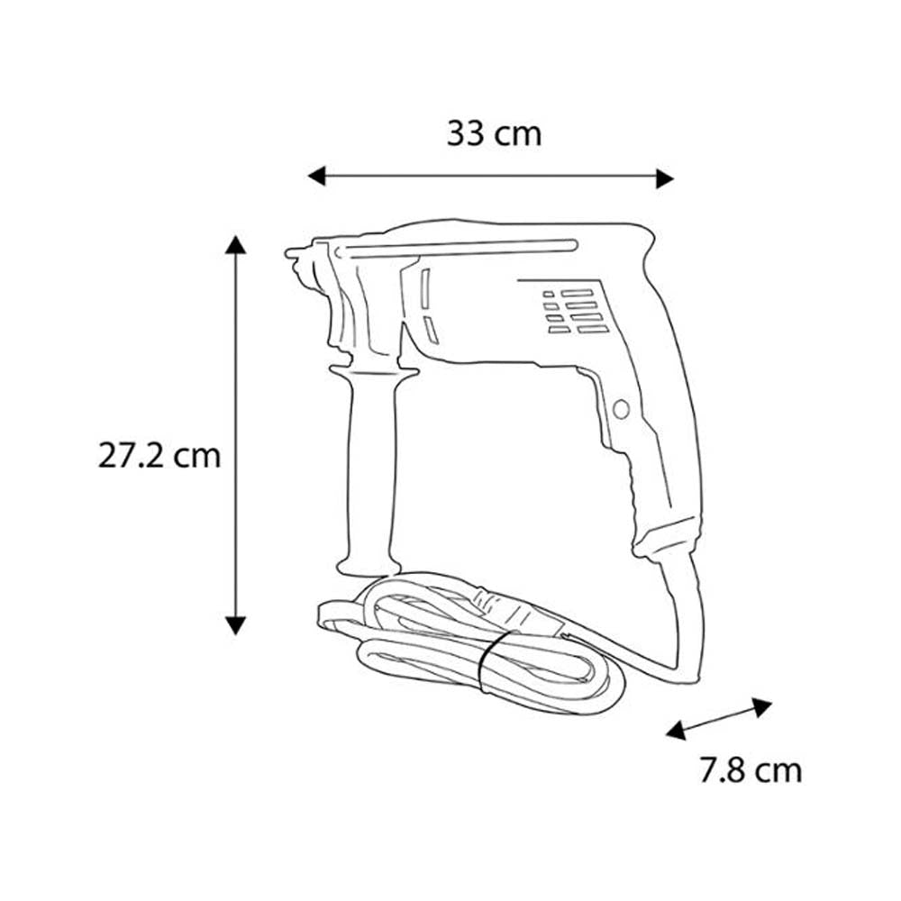 ROTOMARTILLO 1/2" CON MANGO LATERAL 8 AMP 2800 RPM MILWAUKEE