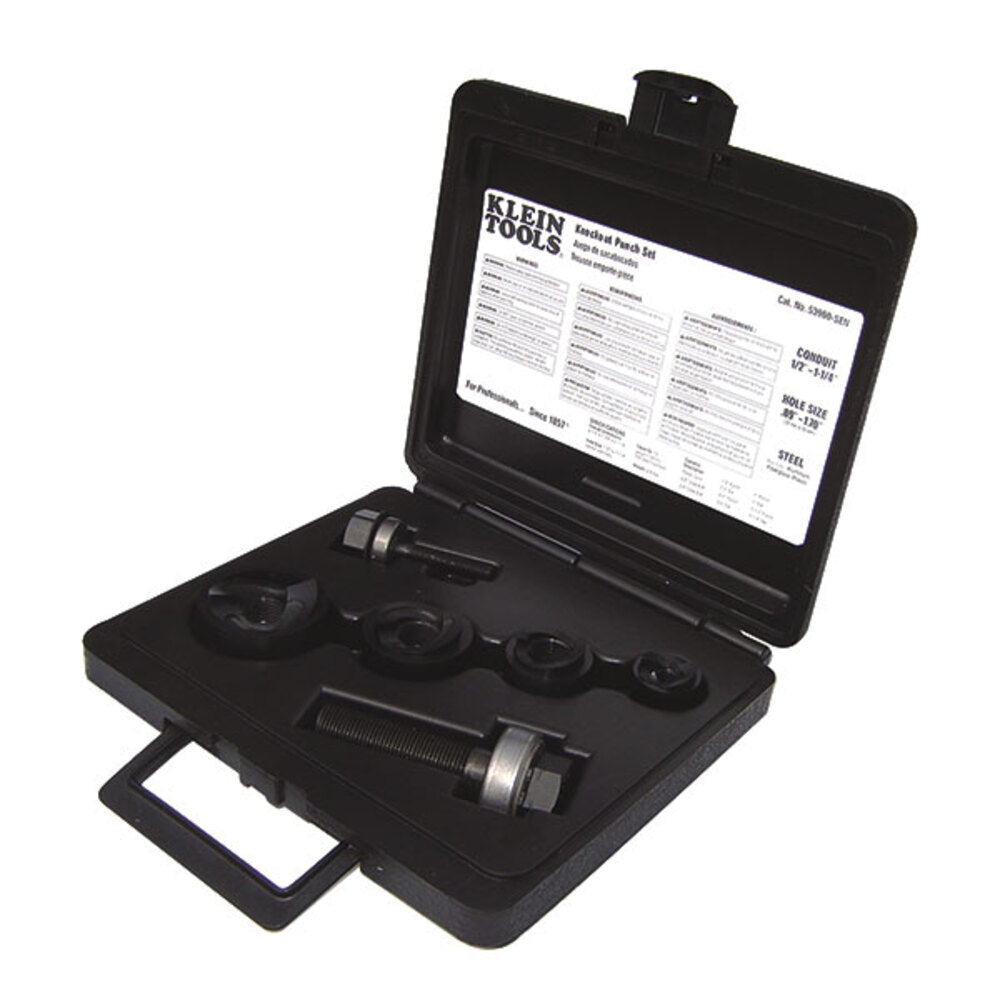 JUEGO DE 4 SACABOCADOS KT DE 0.50" A 1.25" CON ESTUCHE KLEIN TOOLS