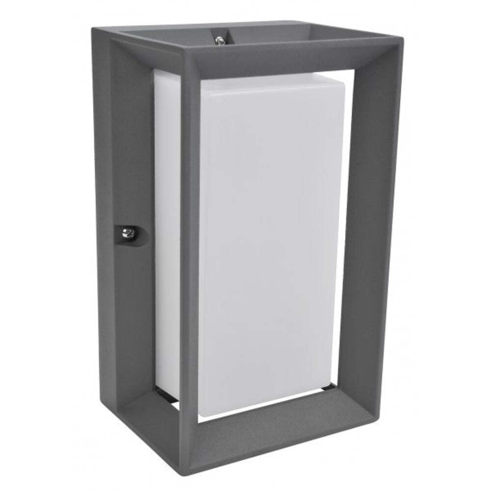 LUMINARIO RECTANGULAR P/MURO E-27 60W 127V GRAFITO