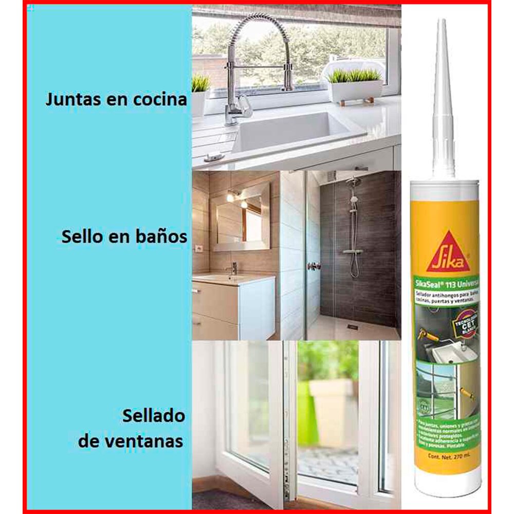 SIKASEAL-113 UNIVERSAL TRANSPARENTE CARTUCHO 270 ML