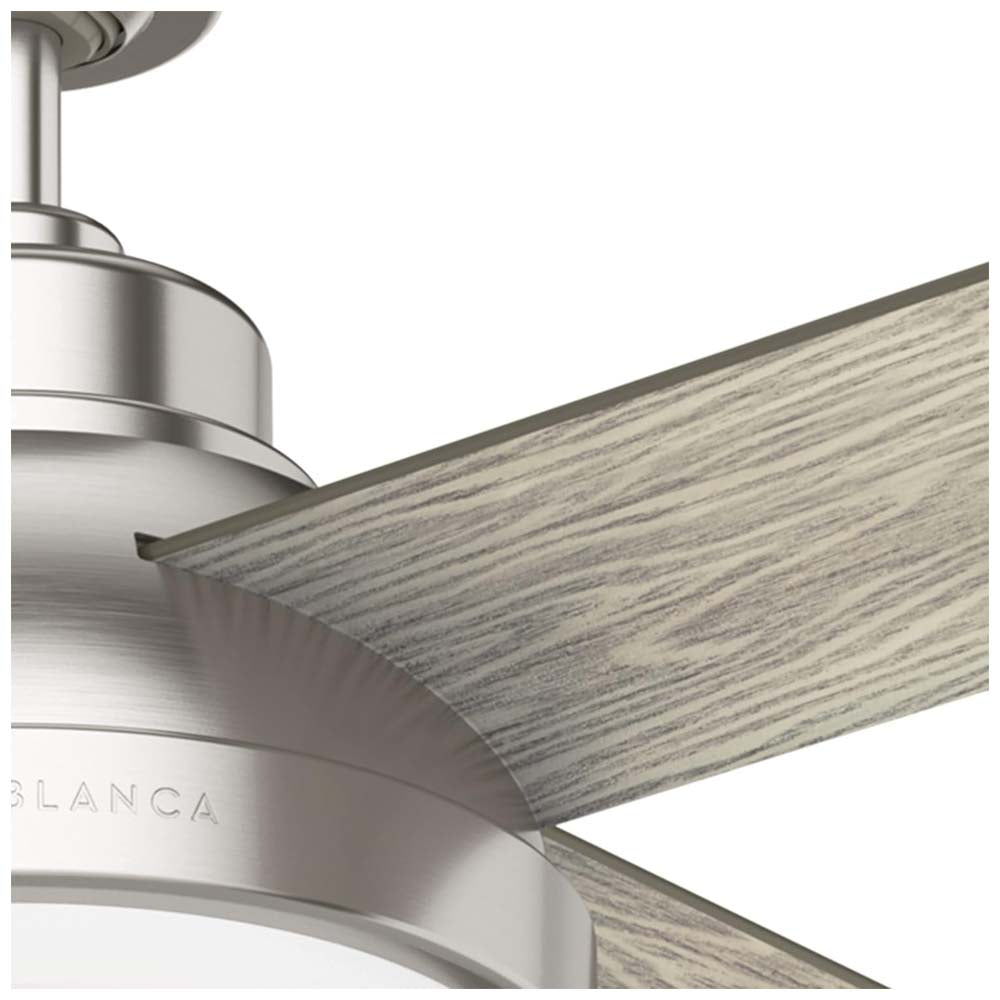 VENTILADOR TECHO 4 ASPAS 44 PULGADAS CON LUZ LED LEVITT COLOR NIQUE CEPILLADO 59436 HUNTER