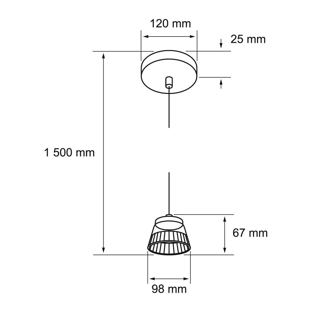 LAMPARA COLGANTE LED ACRILICO 1.50M ALTO 5.5W LUZ CALIDA BRILLANTE NO ATENUABLE