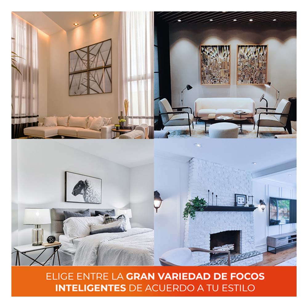 FOCO LED TIPO VELA INTELIGENTE DE 5.5 W CON WIFI COLOR TRANSPARENTE BRIGHT SMART T 5FFE27LEDFV200TCW TECNOLITE