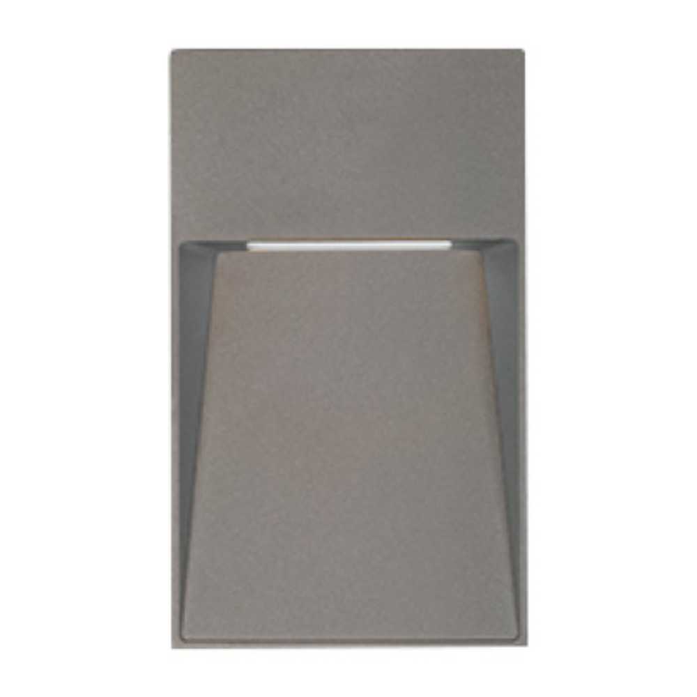 LUZ DE CORTESIA LED SOBREP. MURO 5W/127V. 3000K ALUM. GRIS KAVE IV