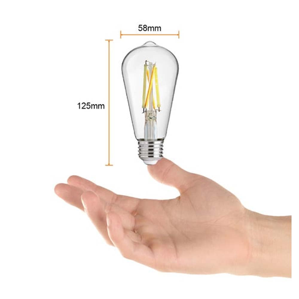 FOCO LED VINTAGE INTELIGENTE DE 5.5 W CON WIFI COLOR TRANSPARENTE BULB SMART T 5ST64LEDF360TCW TECNOLITE.