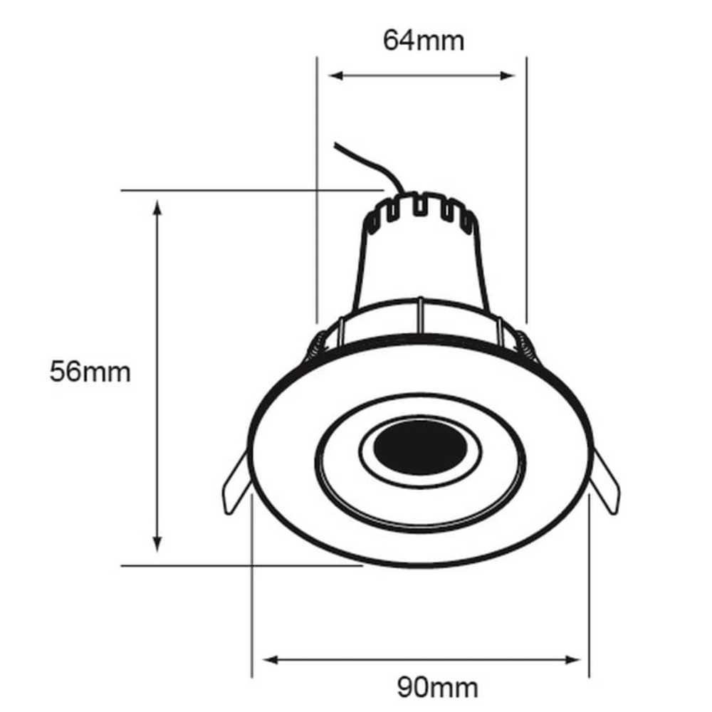 LÁMPARA EMPOTRABLE LED TECNOLITE NAOS II 5.5W LUZ DE DÍA NO ATENUABLE LED INTEGRADO ***HAE2025***