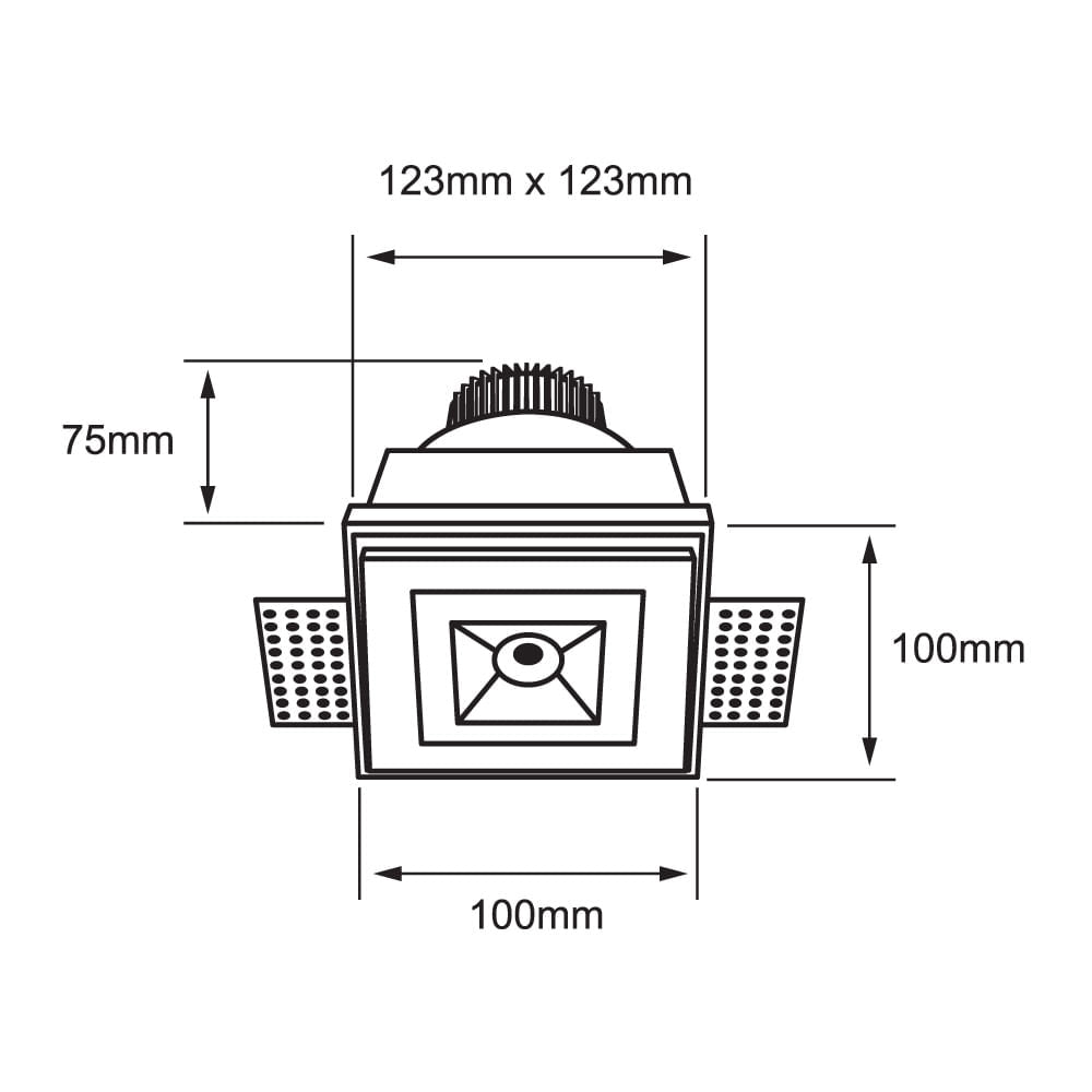 LÁMPARA EMPOTRABLE LED TECNOLITE ACAMAR DE YESO 5.5W LUZ SUAVE CÁLIDA ***TECNOLITE HAE***